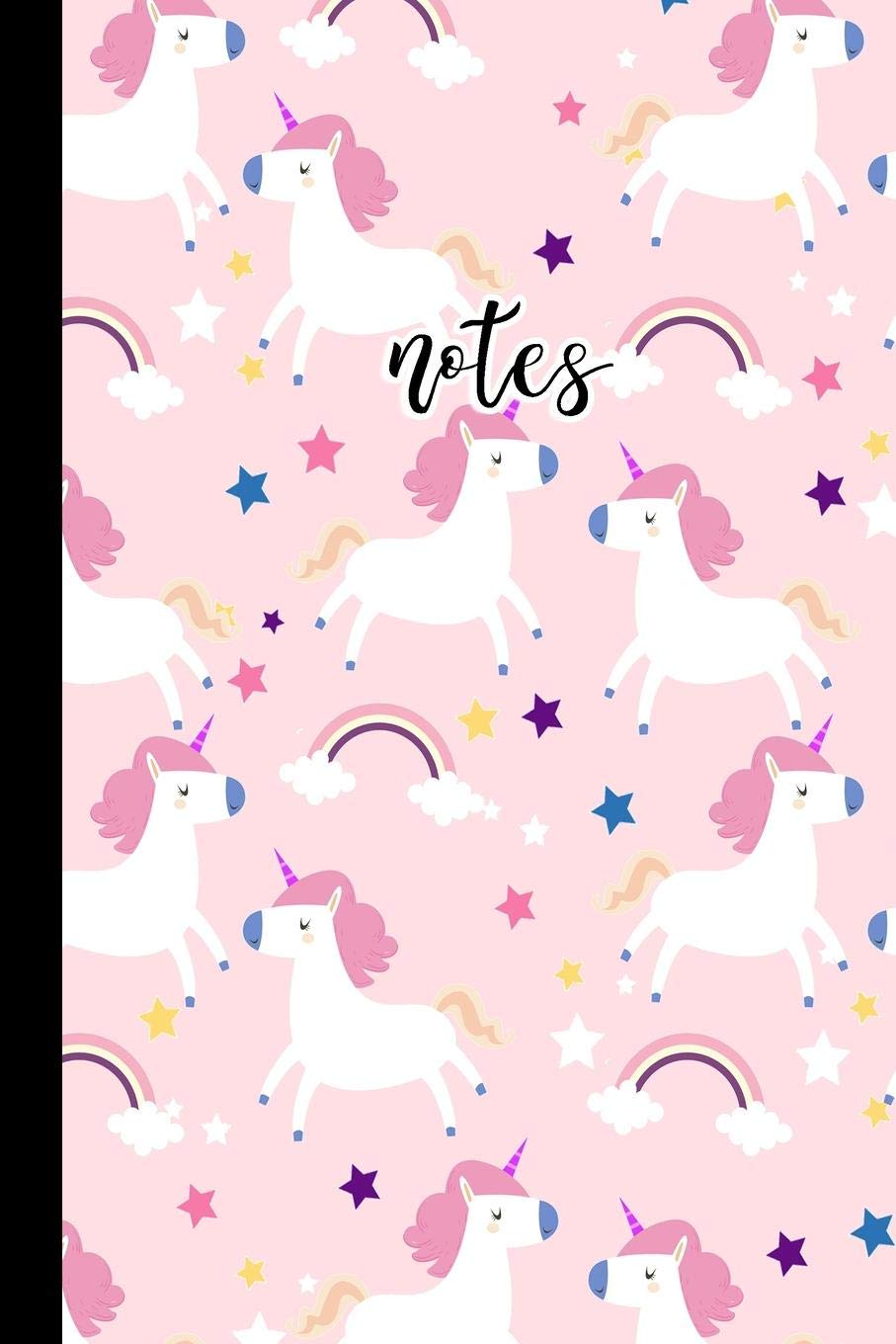 Notes: Unicorn Themed Writing Journal Lined, Diary, Notebook for Girls Women & Kids ~ Pink Unicorn and Stars Media & Communication