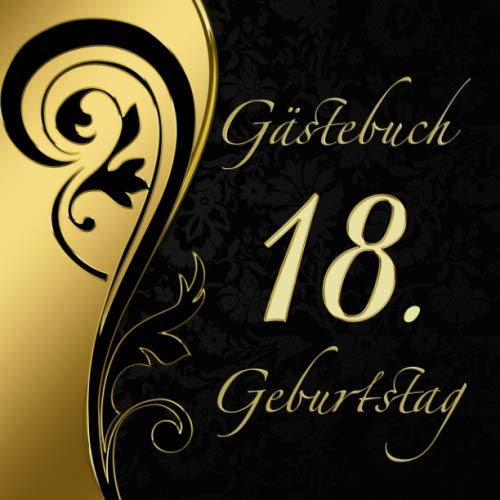 Gästebuch 18. Geburtstag: Vintage Gästebuch in edlem Schwarz und Gold auf Holz-Optik I 60 Seiten für 30 geschriebene Glückwünsche, Widmungen und Fotos ... außergewöhnliche Geschenkidee zum Geburtstag Parents & Children
