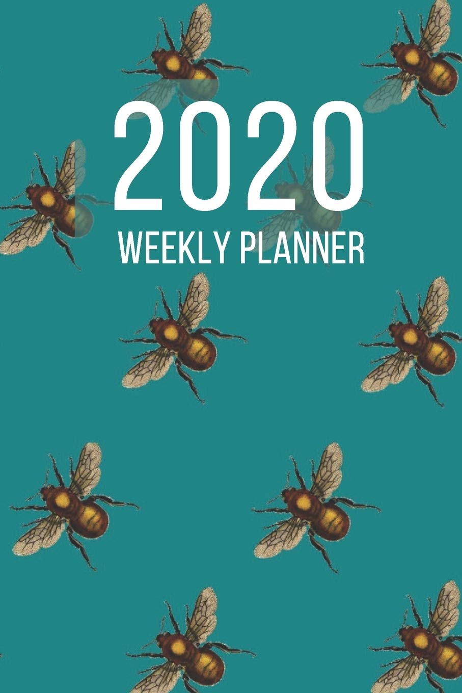 2020 Womens Weekly Planner - Beautiful Bee Design with Teal Cover: Week to 2 page spread. Each week includes plenty of space for To Do lists and notes Home & Household