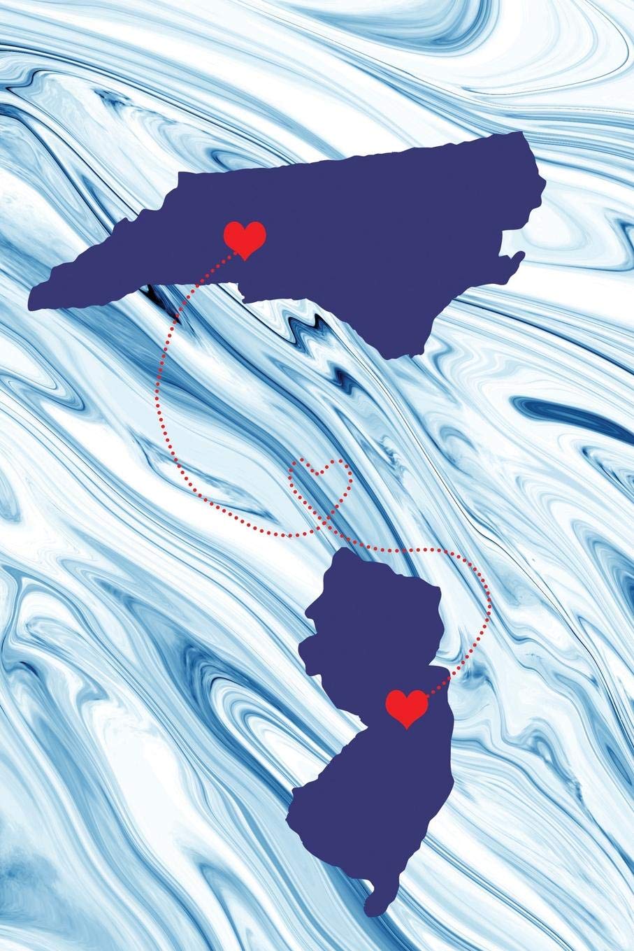 Long Distance Out of State Journal: North Carolina & New Jersey (Two Souls One Heart US States Diary Notebook, Band 422) Books