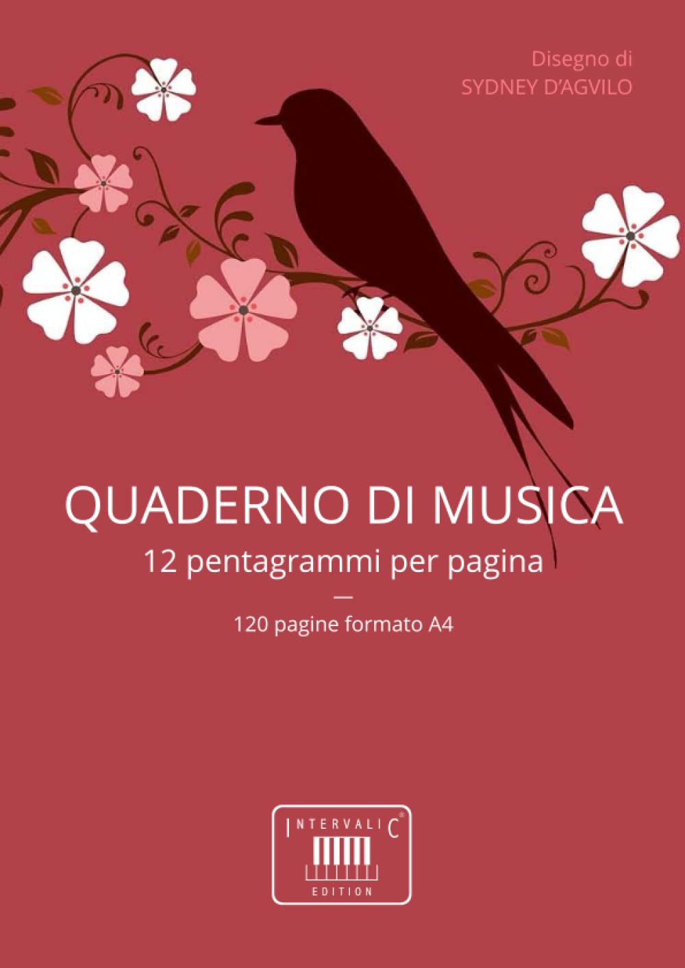 QUADERNO DI MUSICA: 12 pentagrammi per pagine. 120 pagine formato A4 Sheet Music