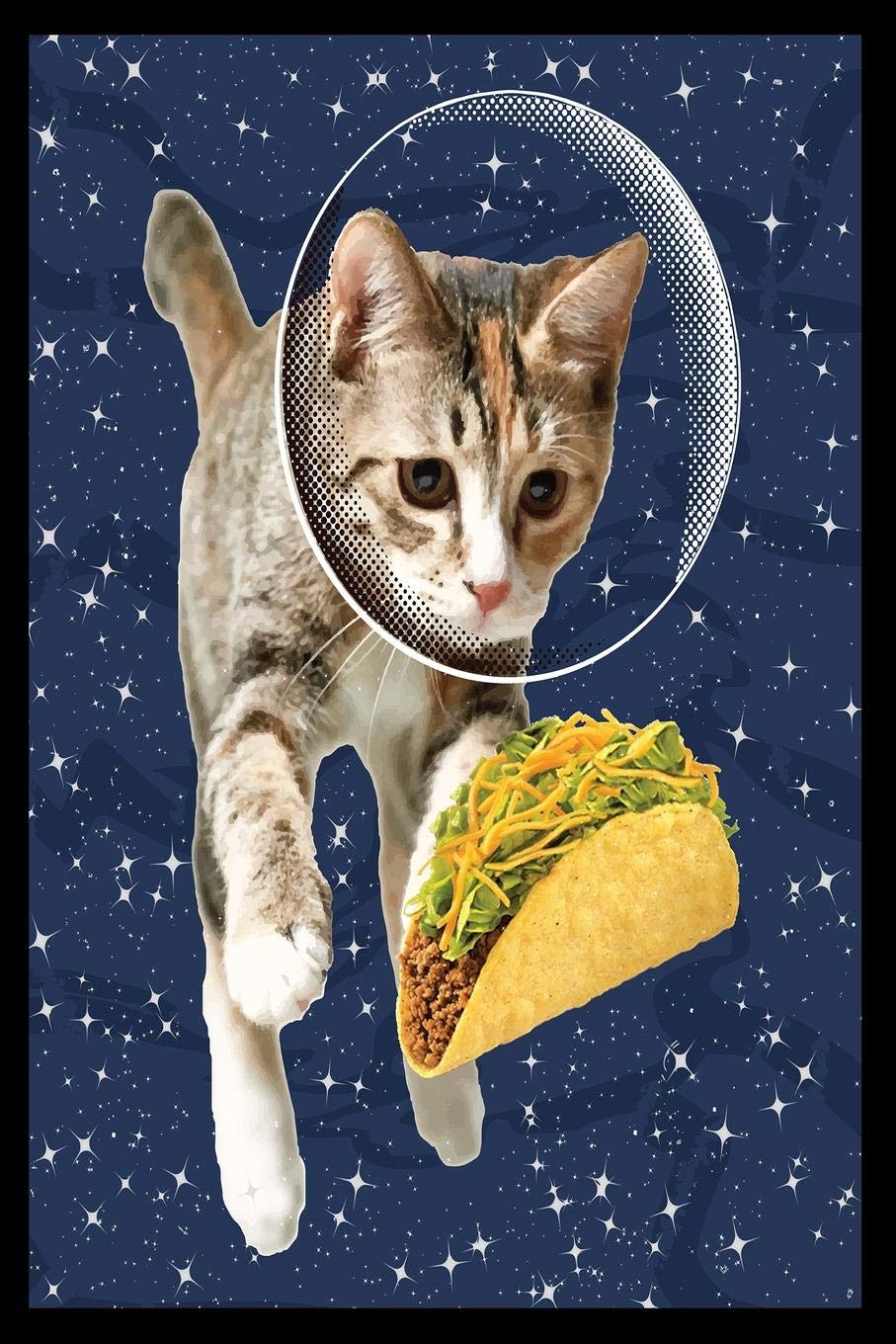 Journal: Cat Astronaut Tacos in Space Funny Black Lined Notebook Writing Diary - 120 Pages 6 x 9 Film, Art & Culture
