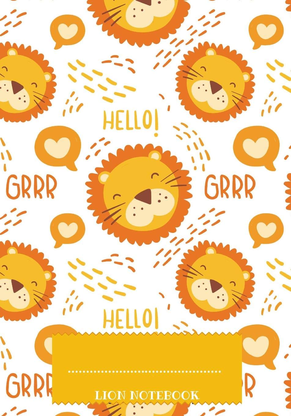 Lion Notebook: Cute Lined Notebook for kids & Children Perfect for Journal, Doodling, Sketching and Notes (7"x10") 110 Pages (Lion Composition Notebooks for Kids) Non-fiction