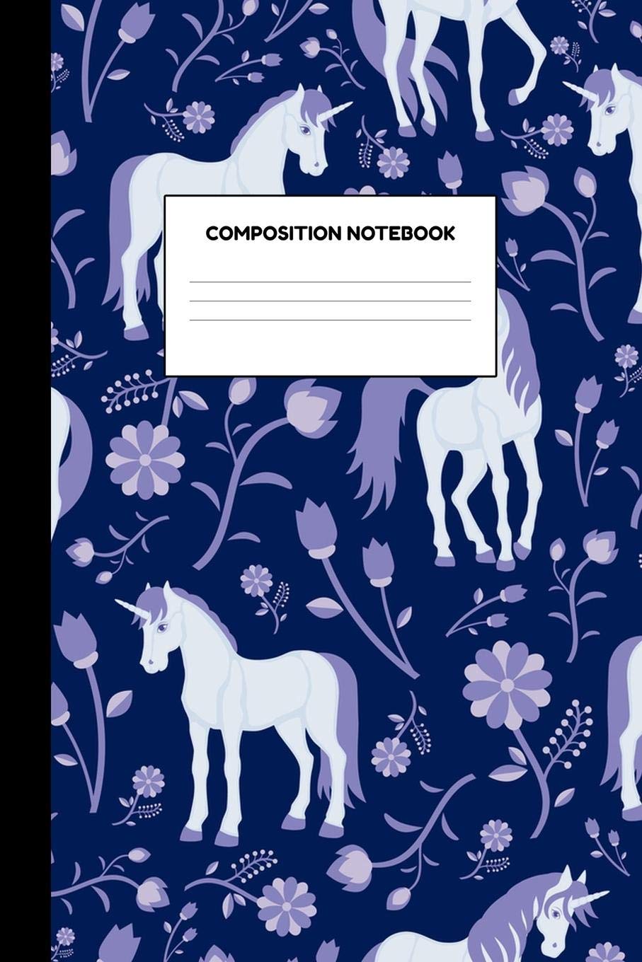 Composition Notebook: Pretty Unicorn School Supplies for Girls - College Ruled Paper Notebook Journal Blank Lined Workbook for Teens Kids Students for Home School for Writing Notes Books
