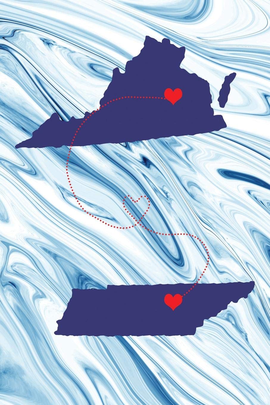 Long Distance Out of State Journal: Virginia & Tennessee (Two Souls One Heart US States Diary Notebook, Band 581) Books