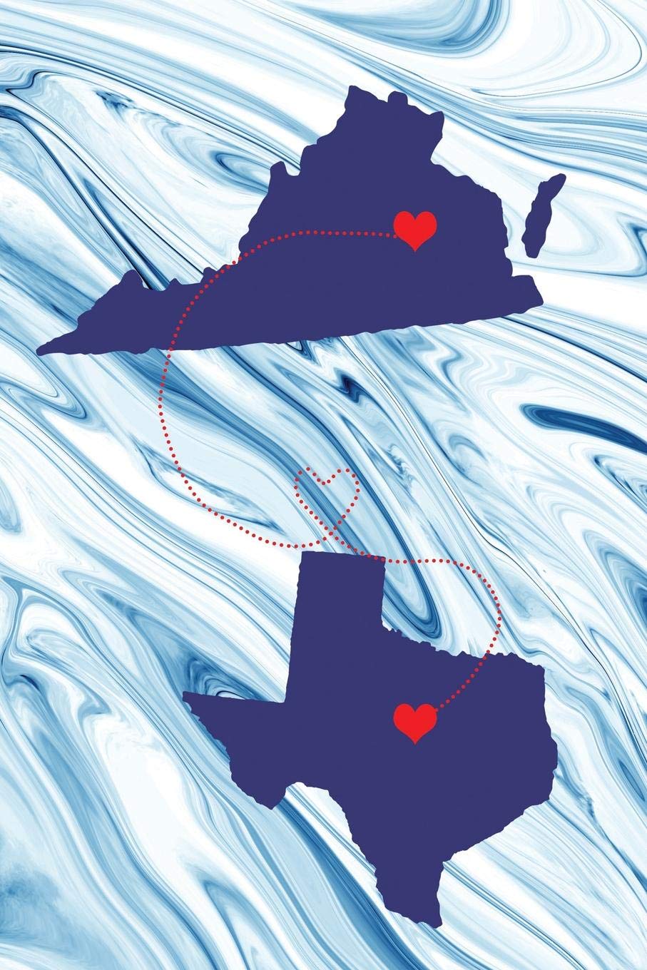 Long Distance Out of State Journal: Virginia & Texas (Two Souls One Heart US States Diary Notebook, Band 582) Books