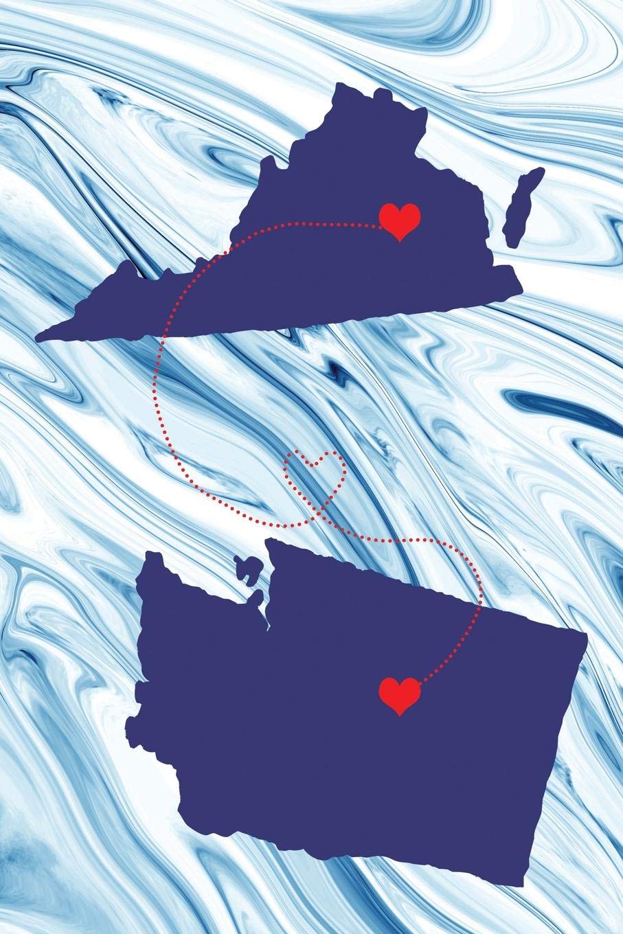 Long Distance Out of State Journal: Virginia & Washington (Two Souls One Heart US States Diary Notebook, Band 585) Books