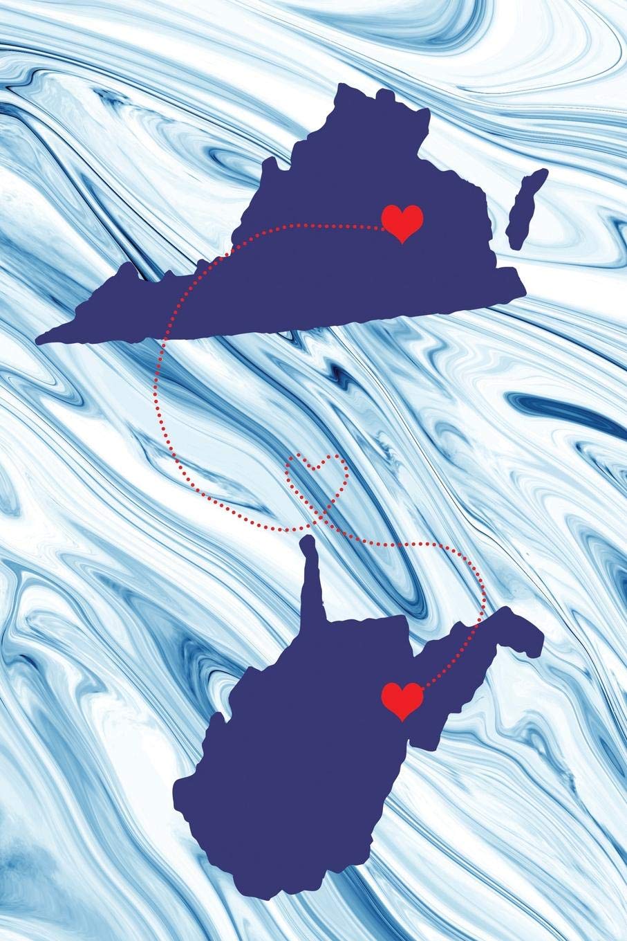 Long Distance Out of State Journal: Virginia & West Virginia (Two Souls One Heart US States Diary Notebook, Band 586) Books