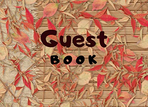 Guest Book: Rustic Guest Book For Vacation Home, Rental, B&B, Beach House, Cabin (110 Unlined Pages Blank) book