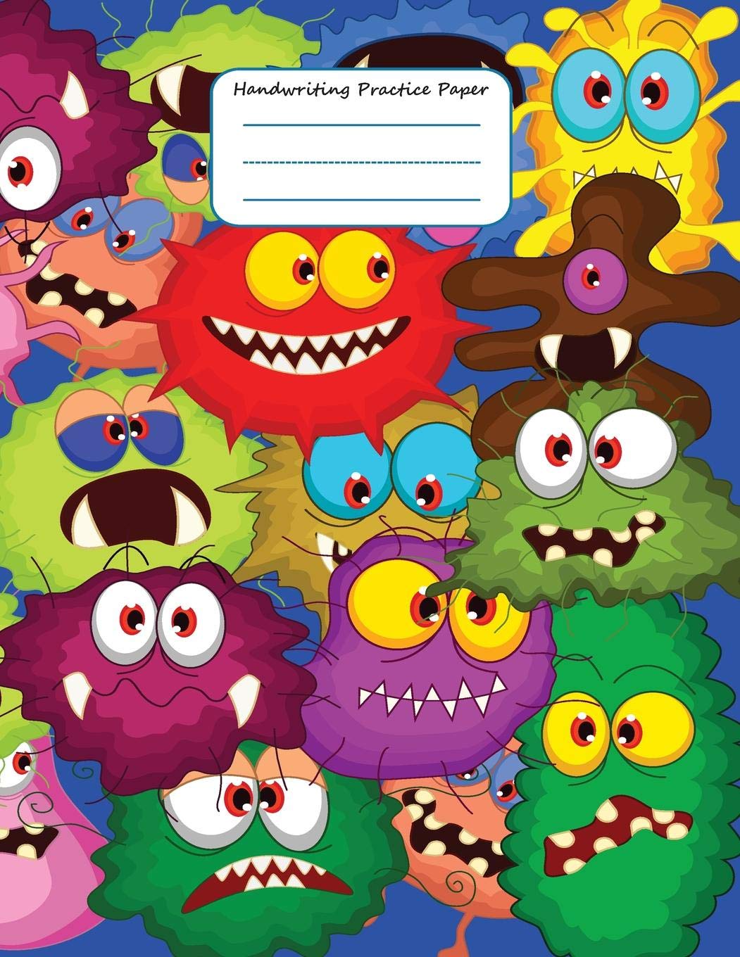 Handwriting Practice Paper: Notebook with Dotted Lined Sheets For Kindergarten To 3rd Grade Students - Large 8.5x11, 110 Pages For Boys Education & Training
