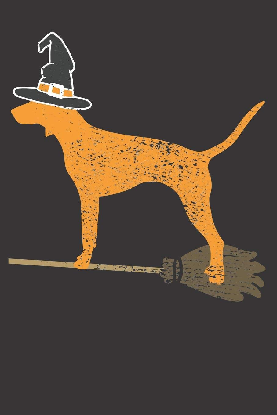Notebook: Bluetick Coonhound Dog Halloween Witch Vintage Dot Grid Dotted 6x9 120 Pages Books