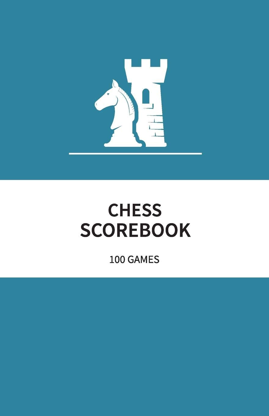 Chess Scorebook 100 Games: 80 Moves Chess Notation Book Teal Leisure & Fun