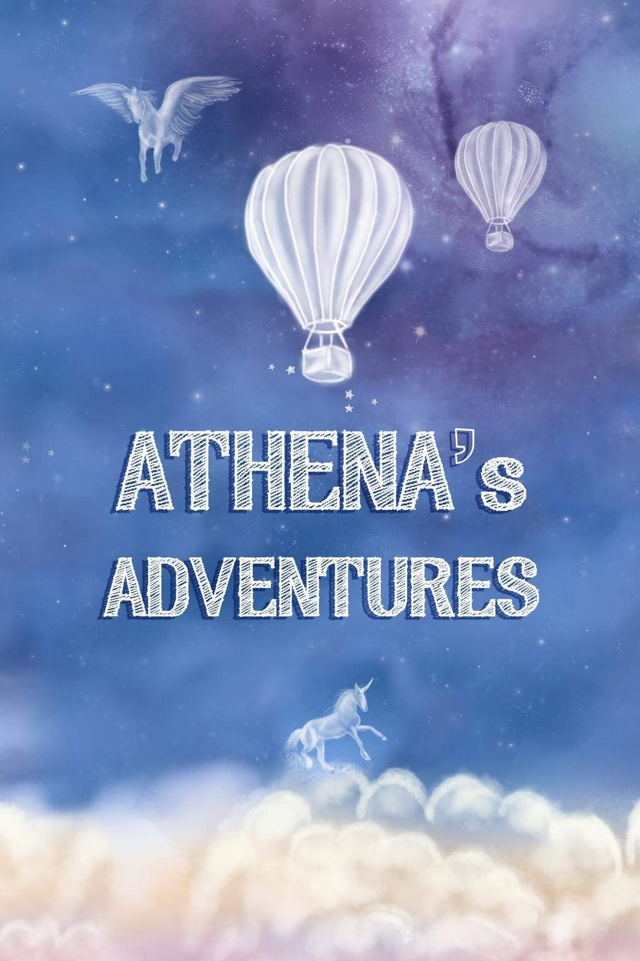Athena's Adventures: A Softcover Personalized Keepsake Journal for Baby, Cute Custom Diary, Unicorn Writing Notebook with Lined Pages (Journey to Imagination, Band 37) Parents & Children