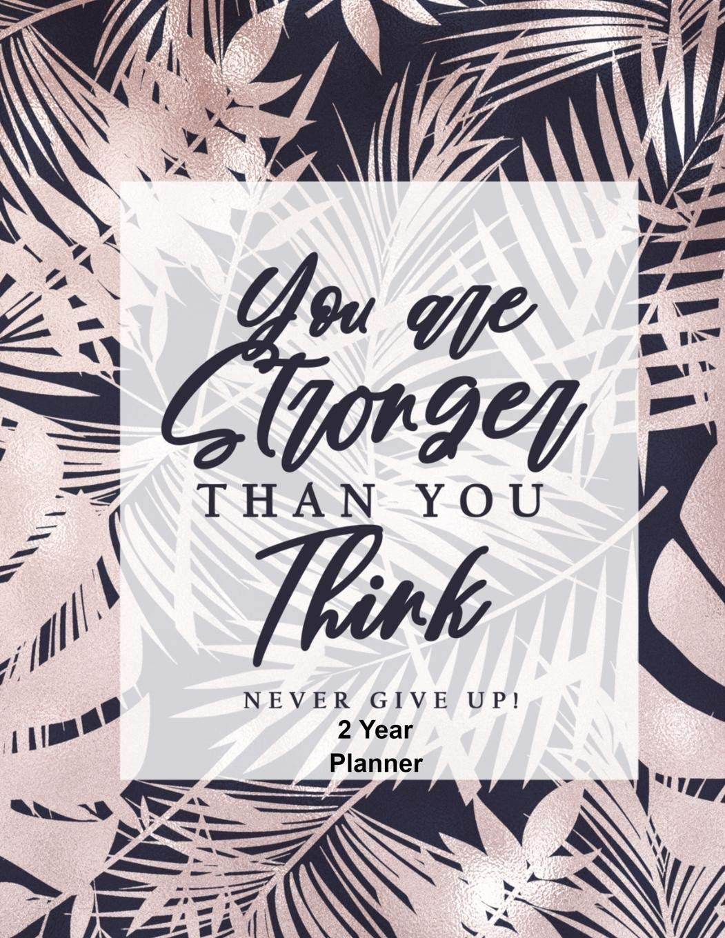You Are Stronger Than You Believe Never Give Up! 2 Year Planner: Daily, Monthly, 2 Year Planner, Organizer, Appointment Scheduler, Personal Journal, Logbook, 24 Months Calendar.... Business, Finance & Career