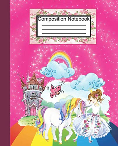 Composition Notebook: Blank Lined Composition Notebook Journal for School, Writing, Notes, Wide Ruled - 7.5 x 9.25 inches/110 blank wide lined white pages ! (Magical Unicorn, Band 2) Non-fiction