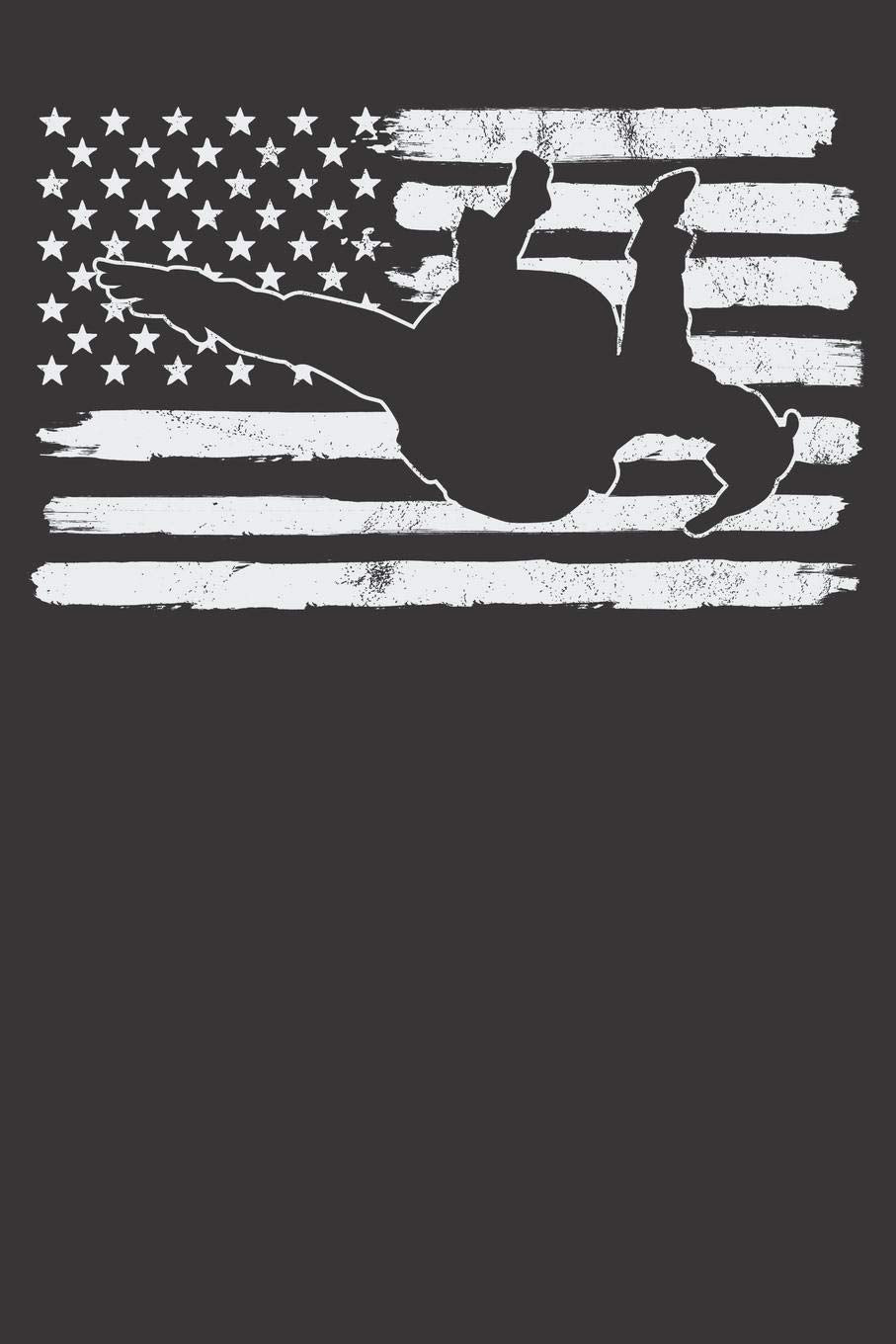 Notebook: Vintage 4th Of July USA Flag Ski Diving Skidiving Dot Grid Dotted 6x9 120 Pages Books