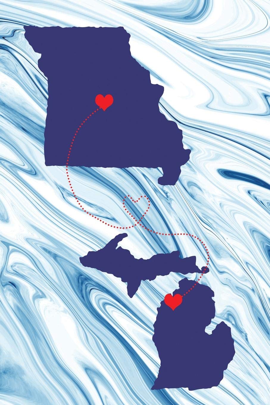 Long Distance Out of State Journal: Missouri & Michigan (Two Souls One Heart US States Diary Notebook, Band 855) Books