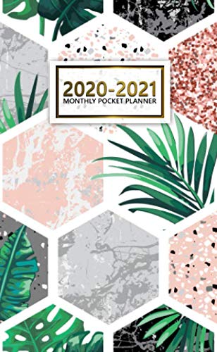 2020-2021 Monthly Pocket Planner: Nifty Two-Year (24 Months) Monthly Pocket Planner and Agenda | 2 Year Organizer with Phone Book, Password Log & Notebook | Cute Pink Marble & Tropical Floral Pattern book