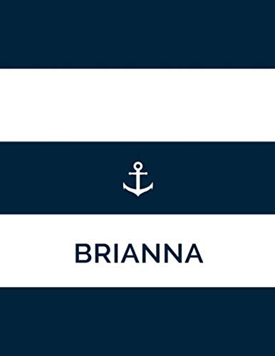 Brianna: Dotted Grid 120 Pages Notebook with Personalized Custom Name 8.5" x 11" Essays & Short Stories