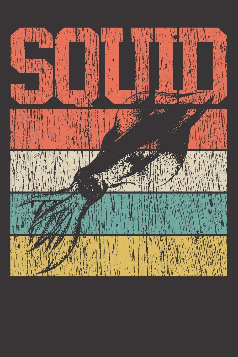 Notebook: Squid Retro Vintage Marine Biologist College Ruled 6x9 120 Pages Books