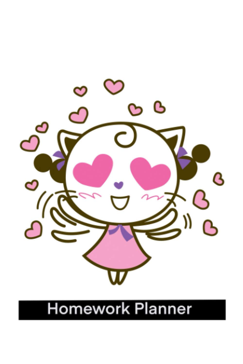 Homework Planner: Cute Japanese Kawaii Animal Garden & Plants