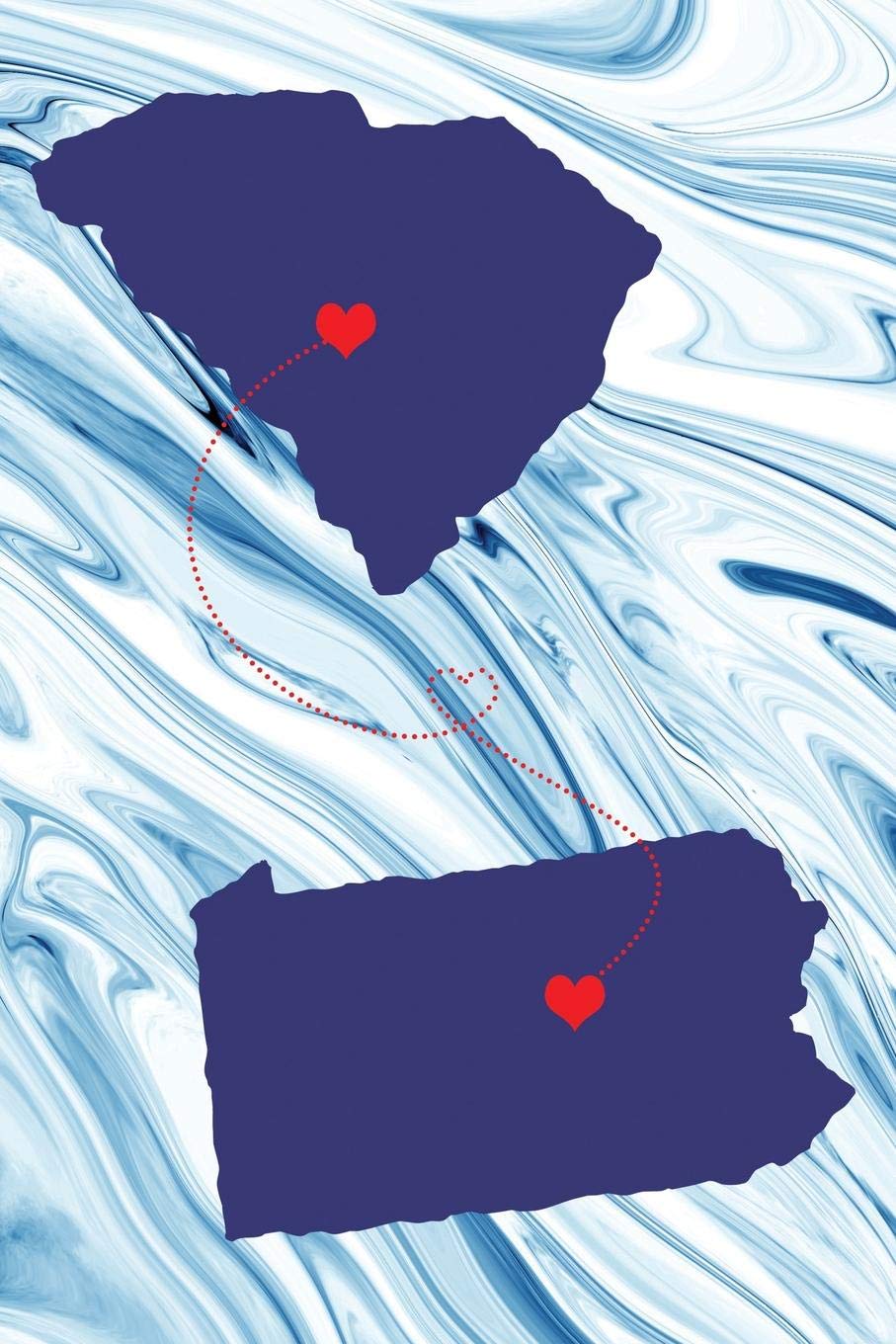 Long Distance Out of State Journal: South Carolina & Pennsylvania (Two Souls One Heart US States Diary Notebook, Band 1116) Books