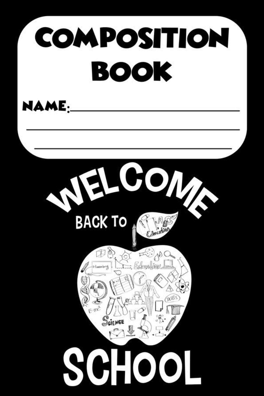 Composition Book Welcome Back To School: Back To School Supplies, School Composition Notebook for Students, Kids Handwriting Practice Paper Activity Book Tiptoi & Games