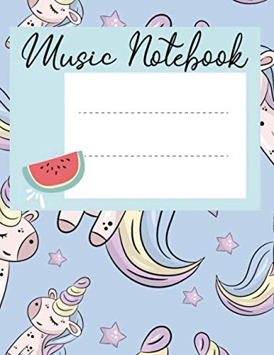 Music Notebook: 10 Large Staves Per Page: Unicorn Blank Sheet Music Manuscript Paper, 120 Pages of Staff Paper, Musicians Notebook, Music Journal, Songwriting (Music Life) Film, Art & Culture