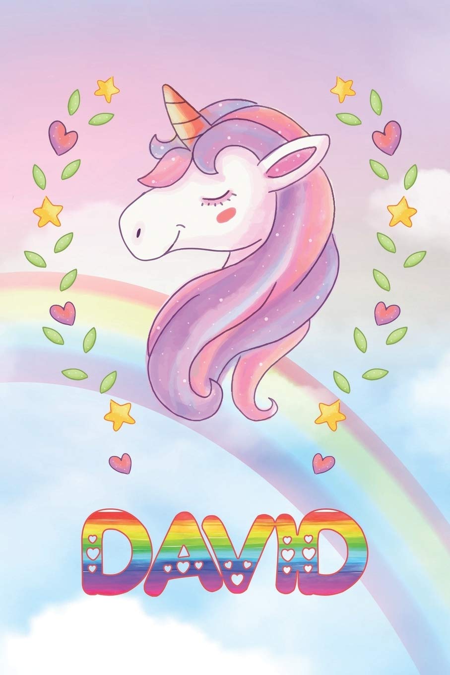 David: David Unicorn Notebook Rainbow Journal 6x9 Personalized Customized Gift For Someones Surname Or First Name is David Essays & Short Stories