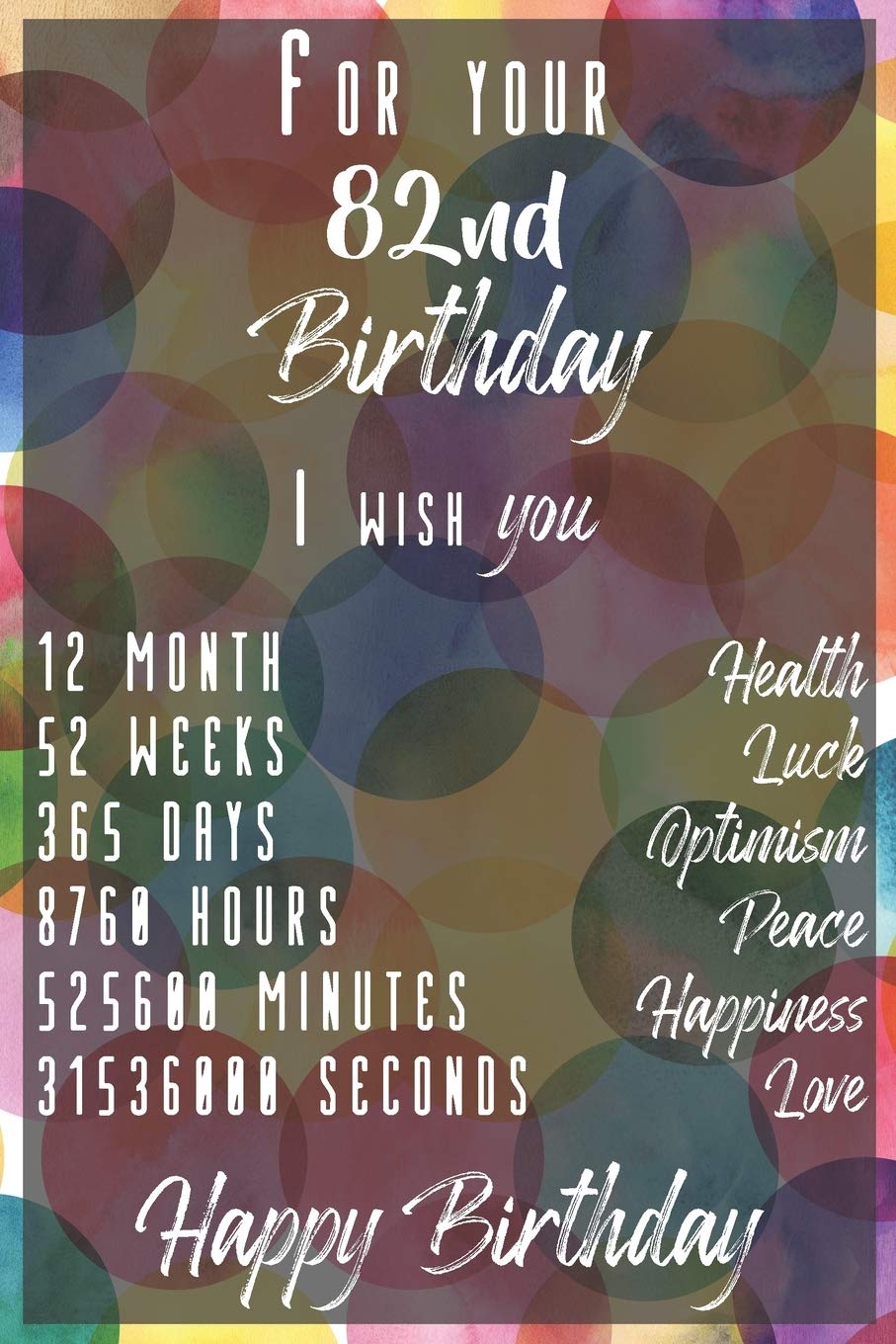For your 82nd Birthday I wish You: Lined Birthday Journal and Unique Greeting Card I Gift Alternative for Women and Men Books