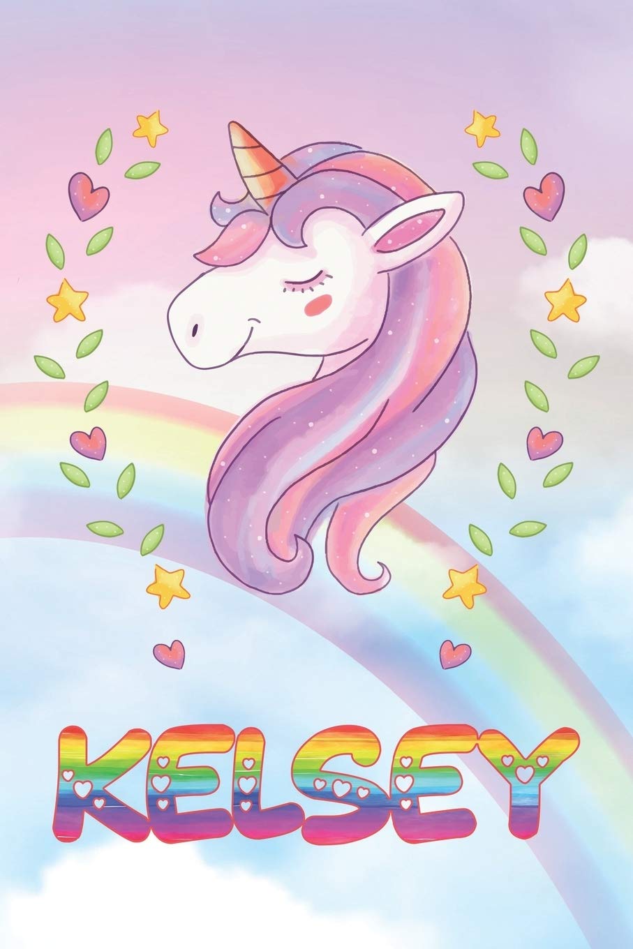 Kelsey: Kelsey Unicorn Notebook Rainbow Journal 6x9 Personalized Customized Gift For Someones Surname Or First Name is Kelsey Essays & Short Stories