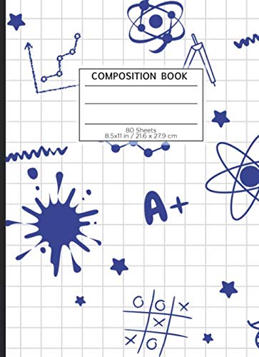 COMPOSITION BOOK 80 SHEETS 8.5x11 in / 21.6 x 27.9 cm: A4 Lined Ruled Rimmed Notebook | "Scribble Style" | Workbook for Teens Kids Students Boys | Notes School College | Grammar | Languages Non-fiction