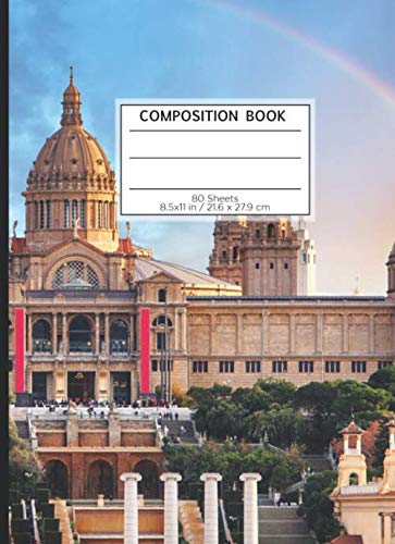 COMPOSITION BOOK 80 SHEETS 8.5x11 in / 21.6 x 27.9 cm: A4 Lined Ruled Notebook | "Barcelona Style" | Workbook for Teens Kids Students Boys | Notes School College | Grammar | Languages Non-fiction