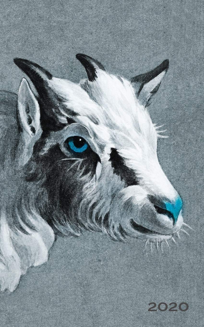Blue Goat 2020 Weekly Planner & Notebook: Contains a page for every week of 2020 and 100 half-blank half-lined notebook pages Mathematics