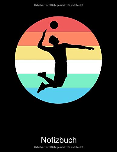 VOLLEYBALL Notizbuch: Notizbuch A4 dot grid 100 Seiten, Notizheft / Tagebuch / Reise Journal, perfektes Geschenk für Volleyballspieler Books