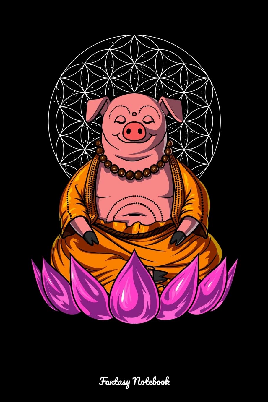 Fantasy Notebook: Buddha Pig Notebook Philosophy