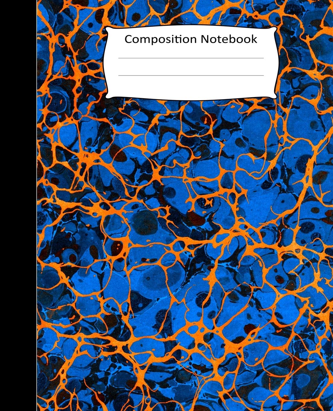 Composition Notebook: Orange and Blue Abstract Cover. College Ruled | 100 lined pages | Note Taking for Women or Men, Adults or Kids Film, Art & Culture