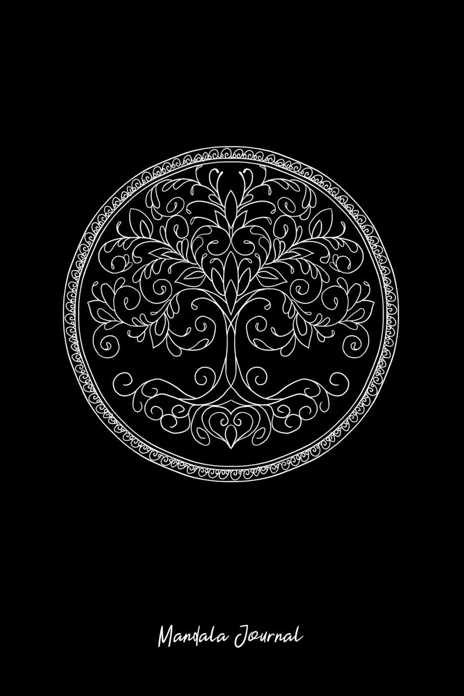 Mandala Journal: Dot Grid Journal - Mandala Circle Tree Retro Geomteric Pattern Zentangle Gift - Black Dotted Diary, Planner, Gratitude, Writing, Travel, Goal, Bullet Notebook - 6x9 120 pages Books