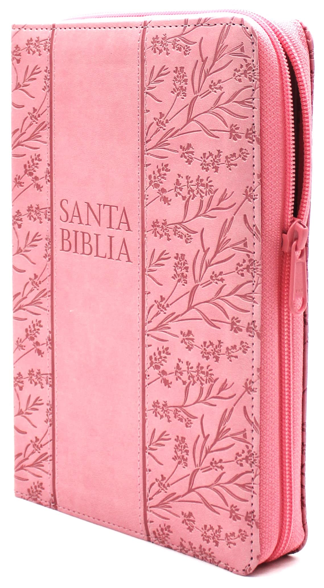 Santa Biblia Reina Valera 1960 Letra Grande tamano manual con Cierre Indice color Rosado Floral/ Spanish Holy Bible RVR 1960. Handy Size, Large Print, Zipper, Pink Religion & Esotericism