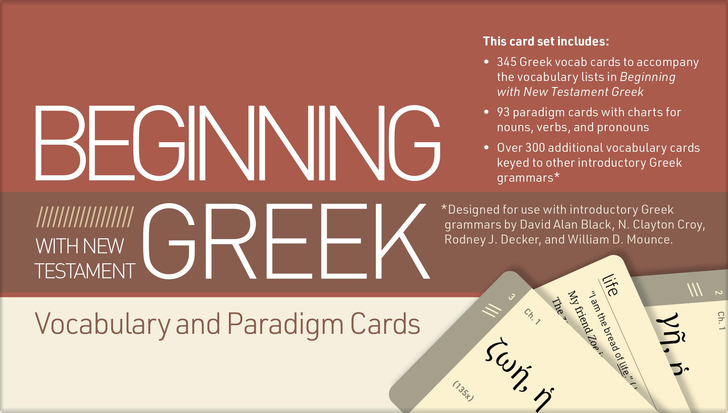 Beginning With New Testament Greek Vocabulary and Paradigm Cards Religion & Esotericism