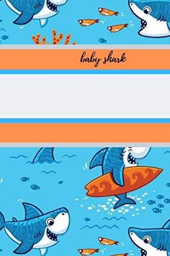 Baby Shark: Primary Composition Notebook,Workbook, Diary with Animals, For Kids And Adults, Cartoon(110 Pages, Lined, 6 x 9) Study Guides