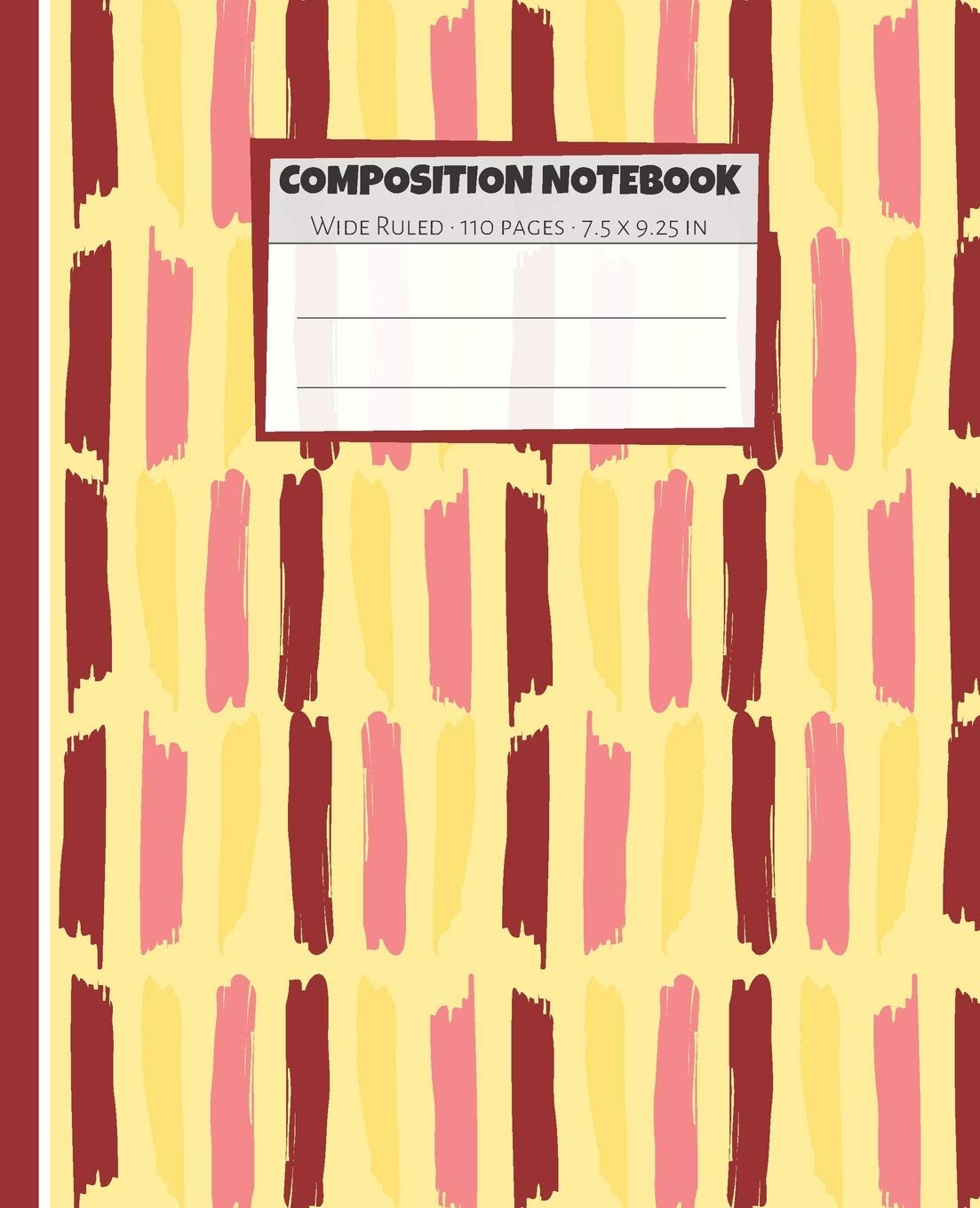 Composition Notebook: Red & Yellow Notebook Wide Ruled Paper - Blank Lined Subject Workbook For Kids, Teens, Students, Girl, Teachers To School, Home, College Reference Books