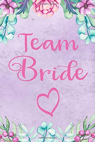 Team Bride: Kariertes Notizbuch für die Braut oder den JGA | 6 x 9 Zoll, ca. A5 |120 Seiten | Kariert | Braut-Motiv | Notizbuch zur Vorbereitung der Hochzeit oder des JGA Essays & Short Stories
