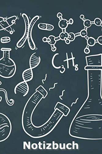 Notizbuch: Chemie-Utensilien, die in jedem Labor zu finden sind | 120 Seiten kariertes Papier | A5-Format | Nutzung als Tagebuch, Malbuch, Skizzenbuch, Journal etc. Natural Sciences
