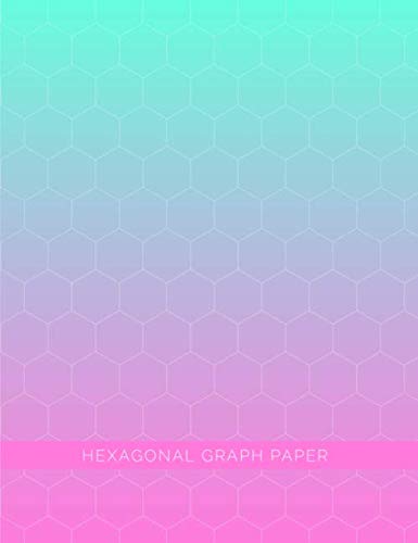 Hexagonal Graph Paper: Organic Chemistry and Biochemistry Composition Notebook | 1/4 Inch Hexagons | Aqua Marine Blue Pink Ombre (100 Grid Pages, Band 7) Books