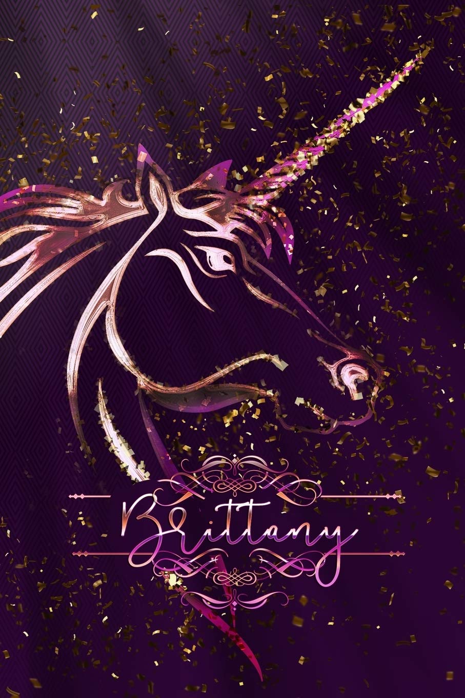 BRITTANY: Unicorn Blank Lined Journal Notebook For Girls, 6 x 9, 120 Pages Perfect For Journaling, Notes, Diary & Doodling, Name Note Pad For Children, Kids, & Adults Tiptoi & Games