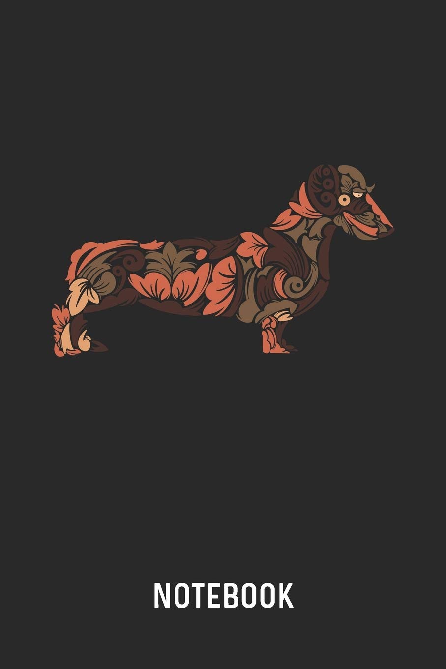 Notebook: Blank & Dotted Ornamental Dachshund Journal (6" x 9") For Every Spiritual Dog Owner book