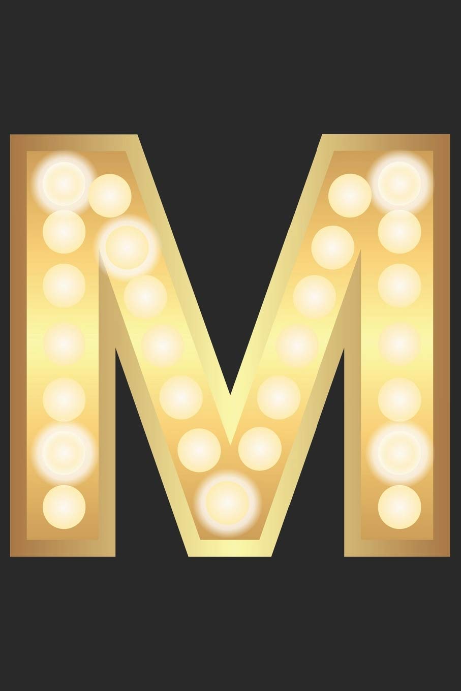 Product Image: M: Monogram Gold Initial Letter Notebook: Customized Monogrammed Gift Journal To Write In.