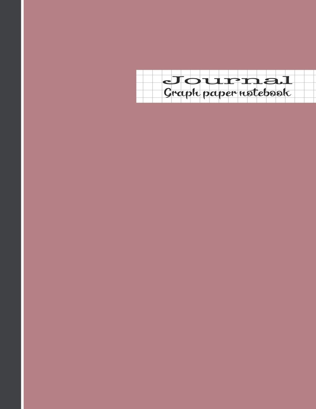 Graph paper notebook journal: The large minimalists quadrille planner for creativity, design development, plotting graphs, mathematics, self ... doodling - Dusky pink colour cover art design Education & Training