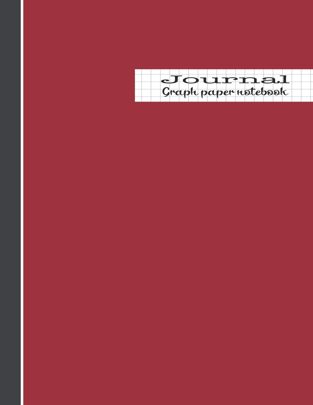 Graph paper notebook journal: The large minimalists quadrille planner for creativity, design development, plotting graphs, mathematics, self ... - Deep ruby pink colour cover art design Education & Training